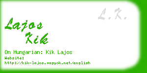 lajos kik business card